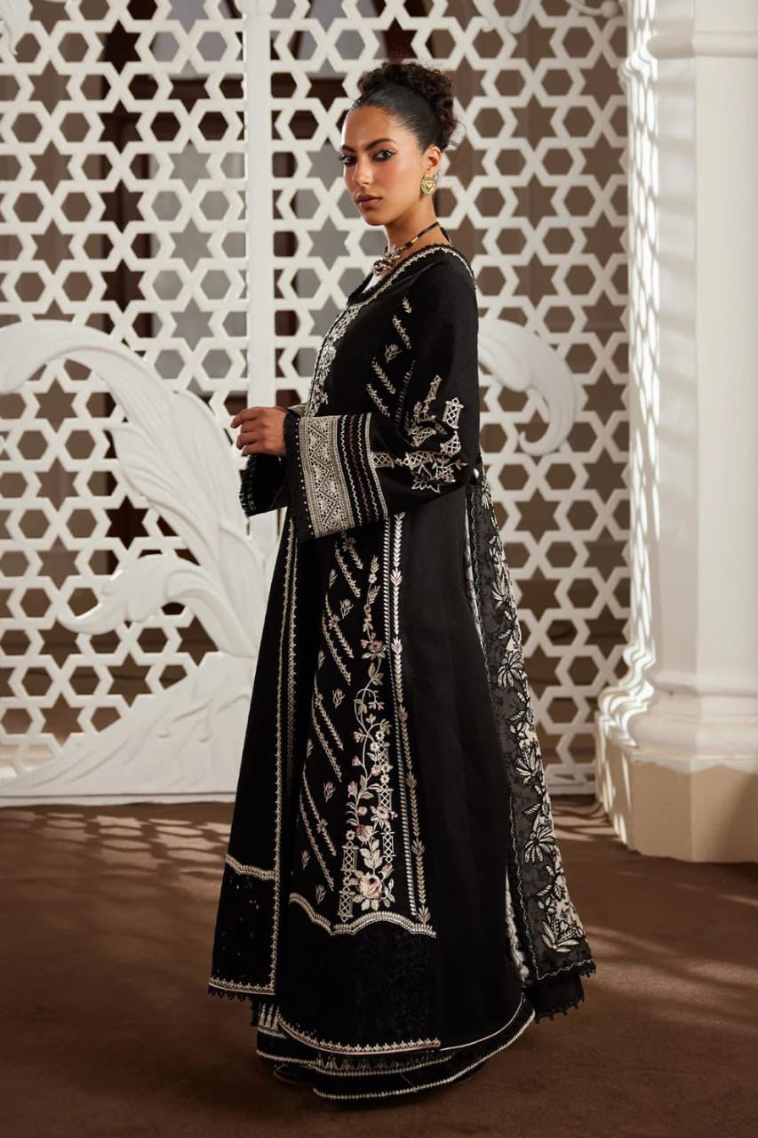 Black embroidered ethnic wear for women in UAE