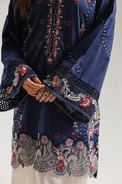 Navy Blue Embroidered Pakistani Suit